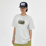 ホース グラフィック Tシャツ_ライトグレー