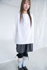 milky dot linen button top(4colors)