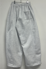 STRING/FLEECE❤SIDE PINTUCK BALLOON LONG PANTS WIDE🤍🩶🖤3COLOR