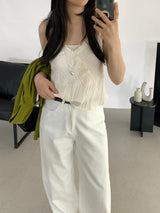 Derin Frill Bustier Sleeveless Blouse