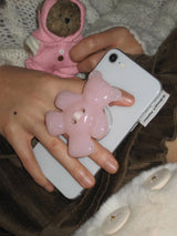 [Formica] *Glitter* Pinky Bear button tok, Basic