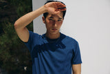 Cool curve half t-shirts(Aquablue)