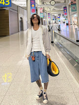 Oversized Striped Hooded Sweatshirt 2COLOR