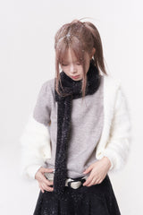 ミニリボンマフラー (black)