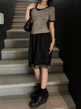 Epilogue Lace Slim Tee