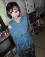 (2color) Daisy Banding Wide Denim Pants