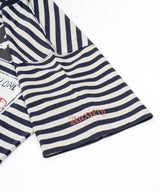 BBD アングザイエティ マルチ パッチ ストライプ Tシャツ(Navy&Sand)