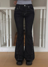Boel Non-Fade Stud Denim Low Bootcut Pants