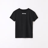 スリムレーベルハーフTシャツ ブラック