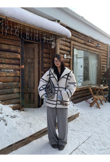 Style Hooded Wool Suede Coat