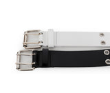 Rat Double Eyelet Long Leather Belt