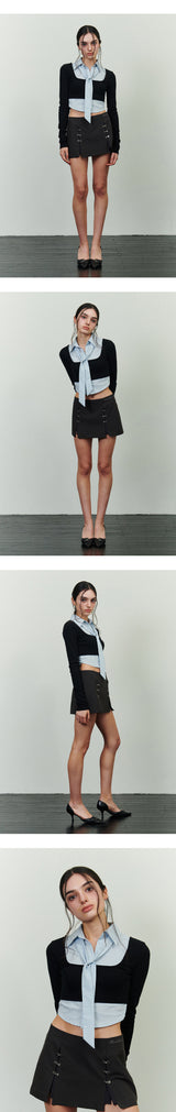 EVELYN SHIRT TOP black