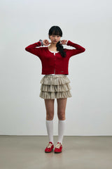 MINI HEART CANCAN SKIRT PANTS / BEIGE