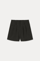 Twill Fintuck Shorts_Brown