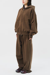 Jeff Cropped Zip Hoodie (3color)