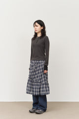 (W) Folky Checked Skirt (2color)