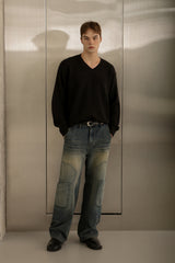Washed Carpenter Pocket Pants