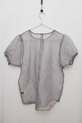 Organza Puff Top (Gray)