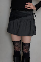 ［2EA 1SET］PETAL RIB LACE SOCKS