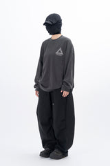 トライアングルピグメント長袖Tシャツ