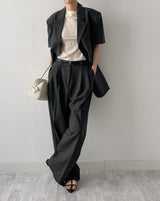 Florence Two Tuck Wide Slacks