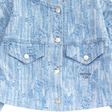 CROP NON CALLAR JACQUARD DENIM JACKET (FOR WOMAN)_SYS4JK51SB