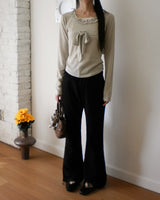 Porzen Back Pocket Bootcut Pants