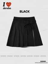 drawstring side pleats pleats skirt