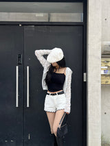 Rué Rue Fringe Snap Beret (2 colors)