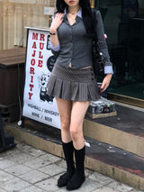 ペレンシャツカーディガン (Gray)