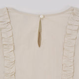 Cream Ruffle Mini Dress