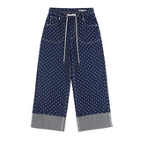 String Dot Roll-Up Pants (Blue) F25QD890