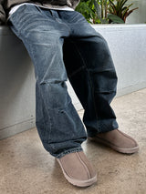 Gracie Double Pintuck Balloon Denim Pants