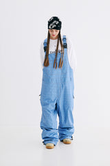 POLY DENIM BIB PANTS