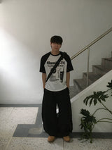 74ラグランにットショートスリーブTシャツ