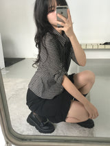 [S/S.ver] Pintuck Plaid Slim Shirt