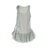 Ruffle Flower Sleeve Dress 232008572
