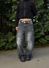 DOUBLE POCKET WIDE DENIM