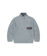 CHECK FLEECE ANORAK_GREY