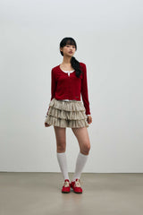 MINI HEART CANCAN SKIRT PANTS / BEIGE