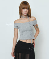 オフ ドット Tシャツ(grey)
