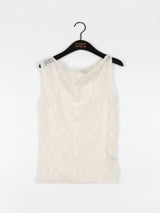 Seko see-through embossed rose sleeveless