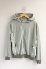 Unbalanced Pinstrip Hooded Zip-Up