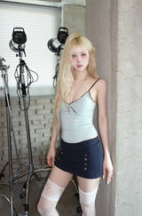 Lollipop Mint Sleeveless Top (built-in bra)