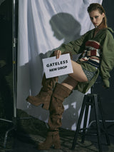 BUCKLE THIGH HIGH BOOTS [LOW]