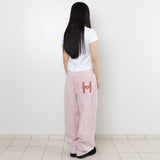 H Chain Twill Pants - Stripe Red