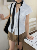 Wave See-through Wrinkle Long Scarf