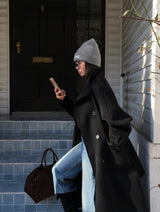 [BELLIDE MADE] Log, Handmade High-Neck Long Coat