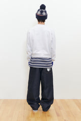 Human Print Crop Sweatshirt (Lightgray)