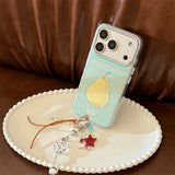 Stripe Fruit Wrist Strap iPhone Case